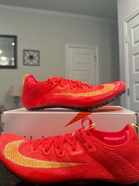 Nike Zoom Superfly Elite 2 Bright Crimson Lime Size 7 Track Running Shoes